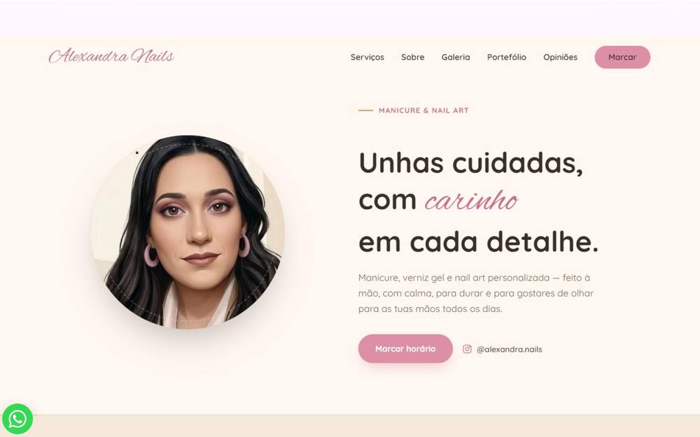 Projeto web Alexandra Nails